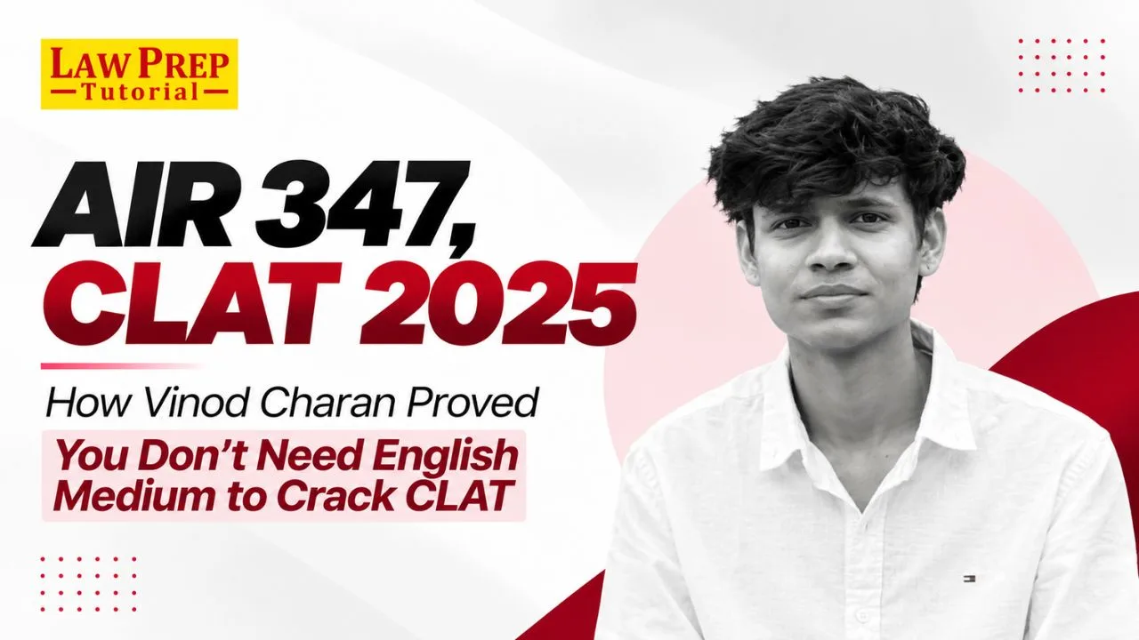 How Vinod Charan Proved You Don’t Need English Medium to Crack CLAT