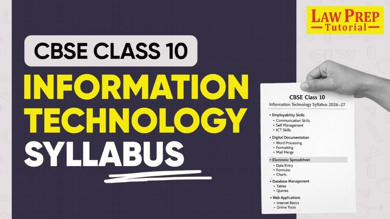 CBSE Class 10 Information Technology Syllabus 2026-27