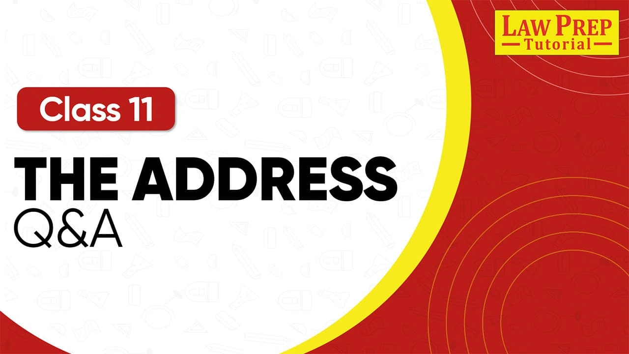 the address questions and answers