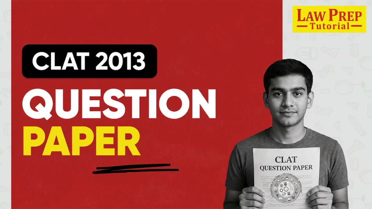 CLAT 2013 Question Paper