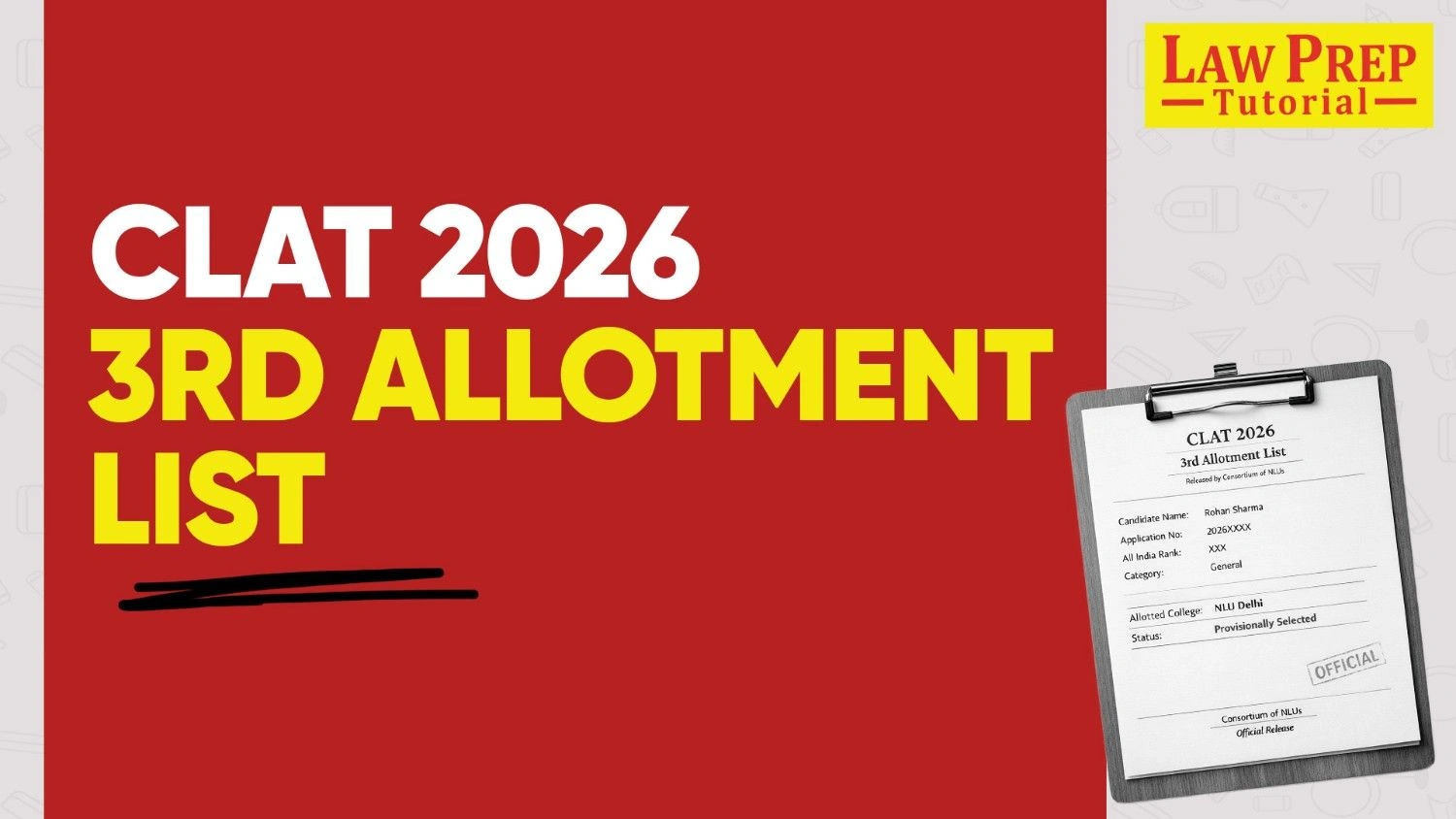 CLAT 2026 Third Allotment List