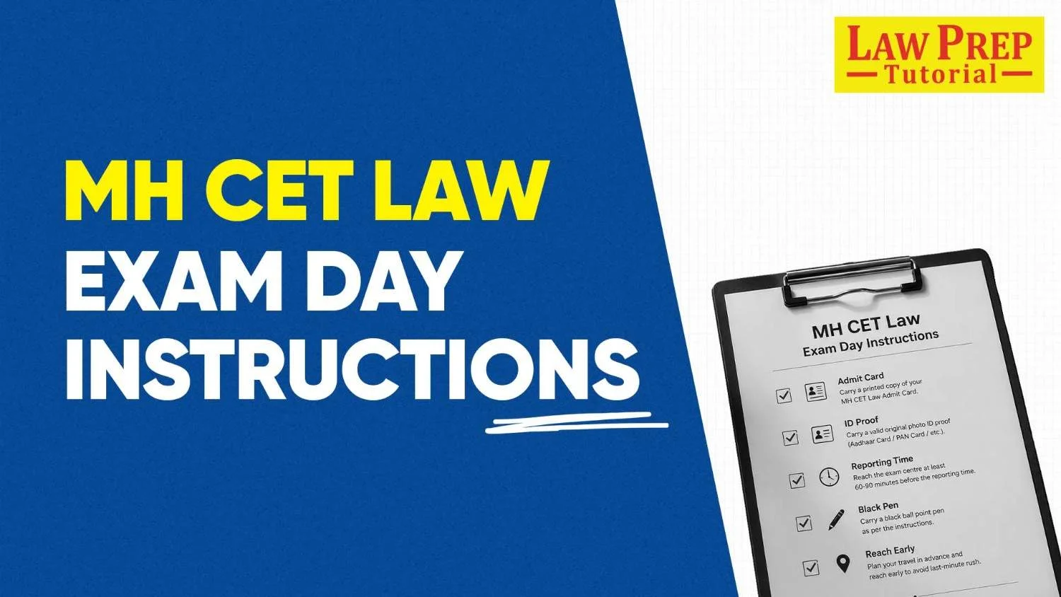 mh cet law exam day instructions