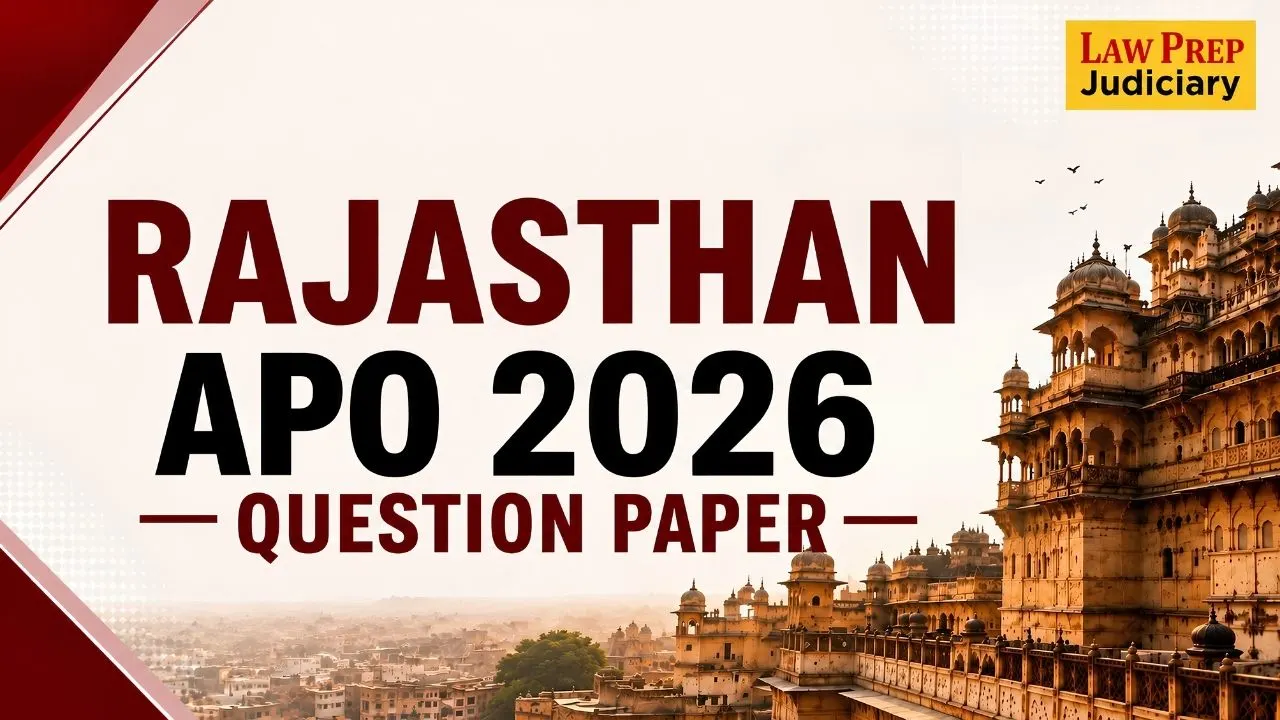 RPSC APO 2026 Question Paper