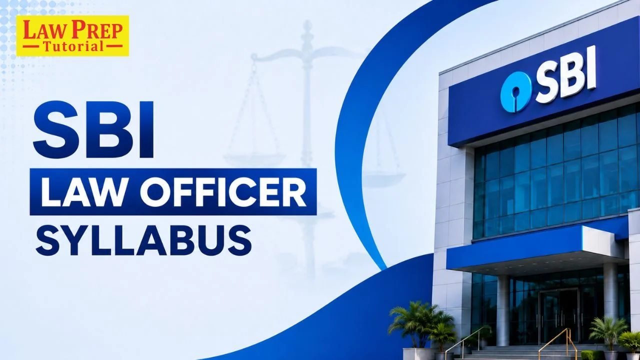 sbi law officer syllabus