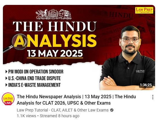 the hindu law prep tutorial