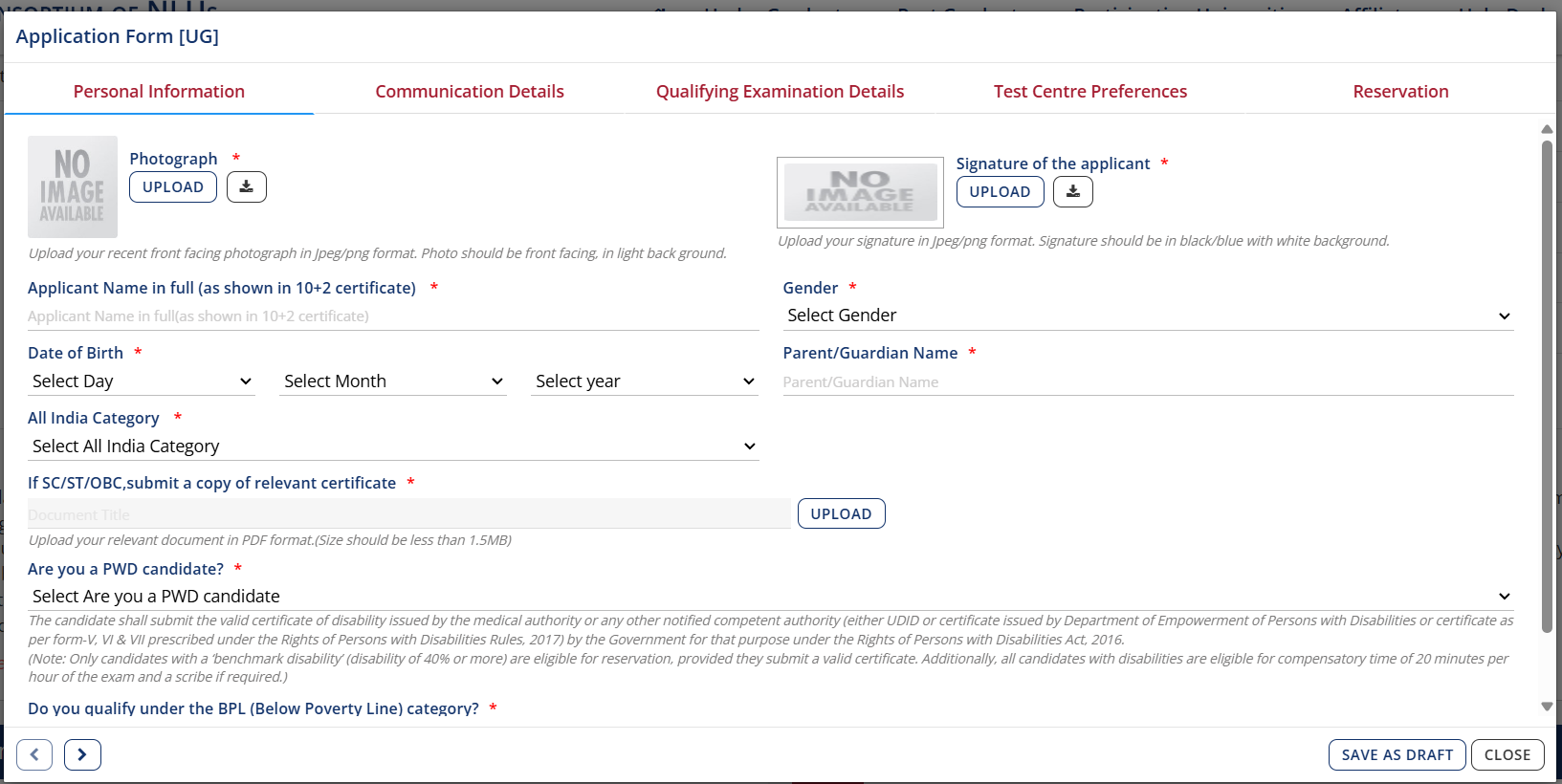 clat 2026 application form details