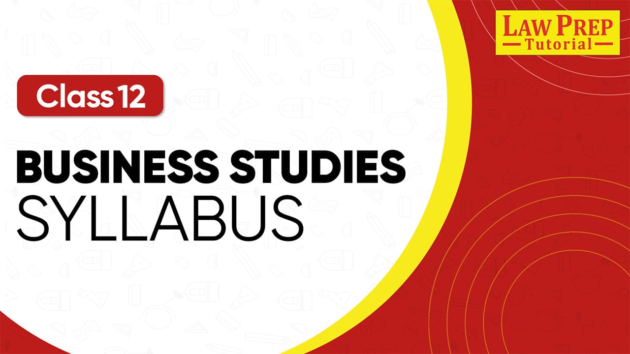 CBSE Class 12 Business Studies syllabus