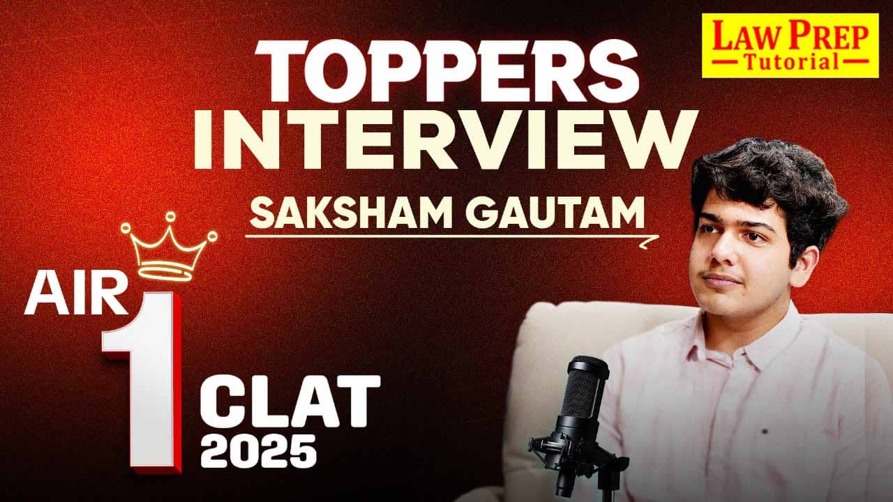 CLAT 2025 AIR1 Saksham Gautam