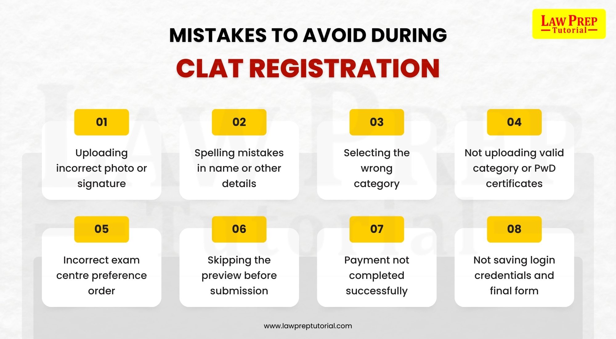 Mistakes to Avoid during CLAT Registration