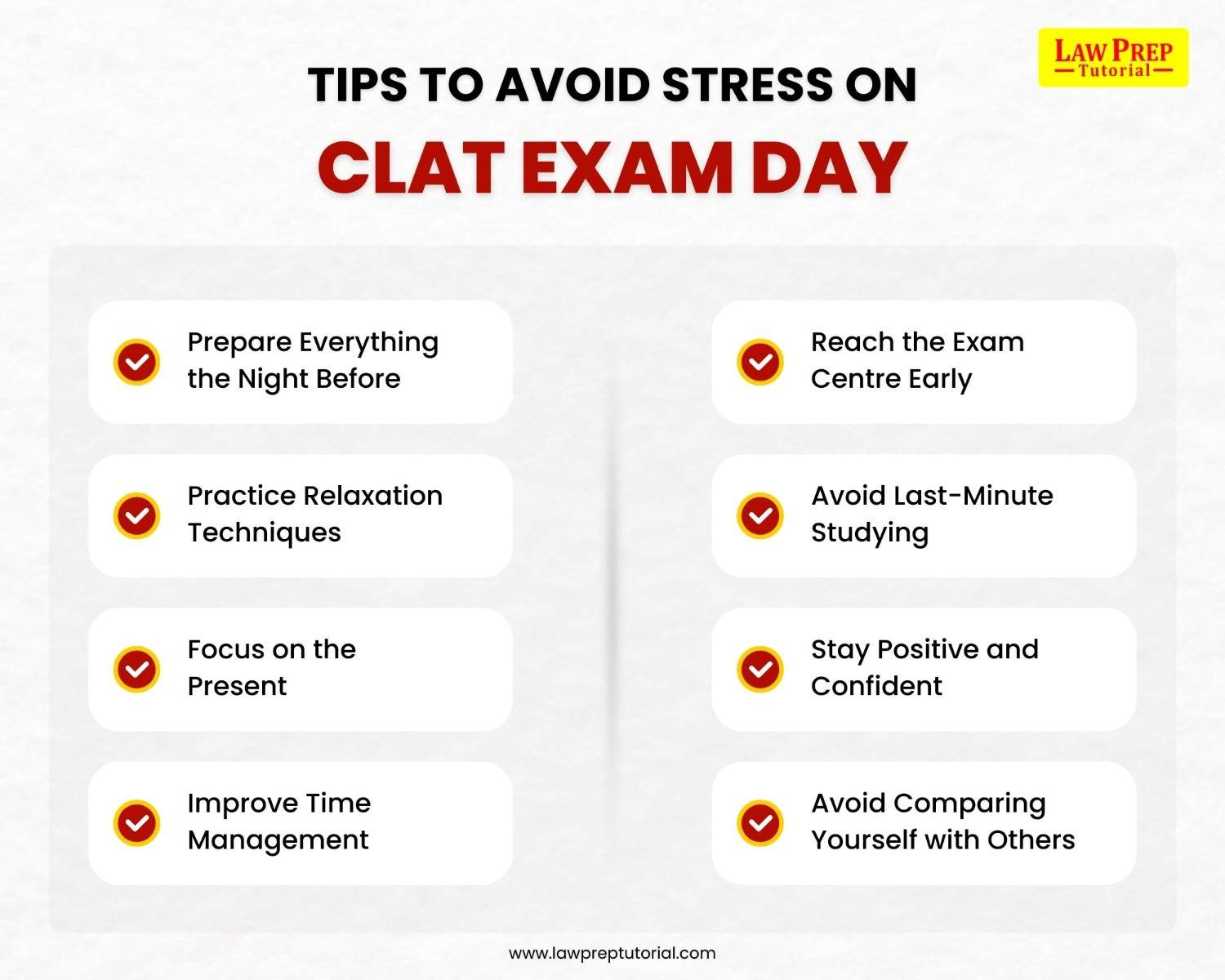 Tips to Avoid Stress on CLAT Exam Day