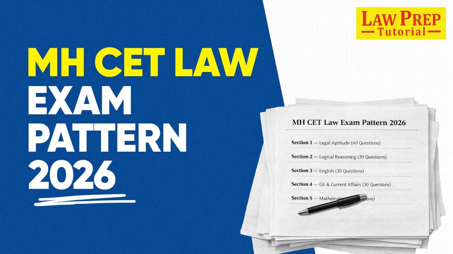 MH CET Law Exam Pattern 2026