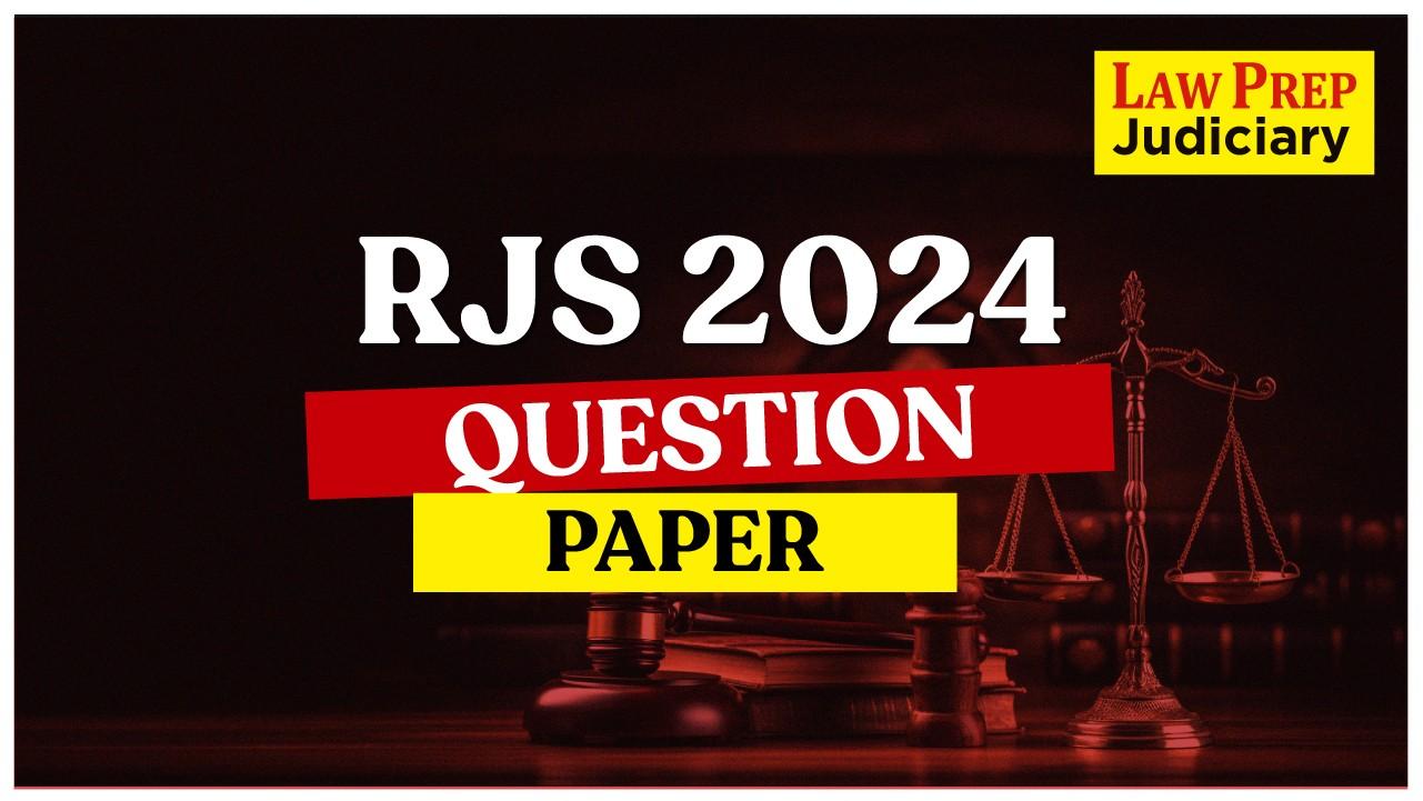 RJS 2024 Question Paper