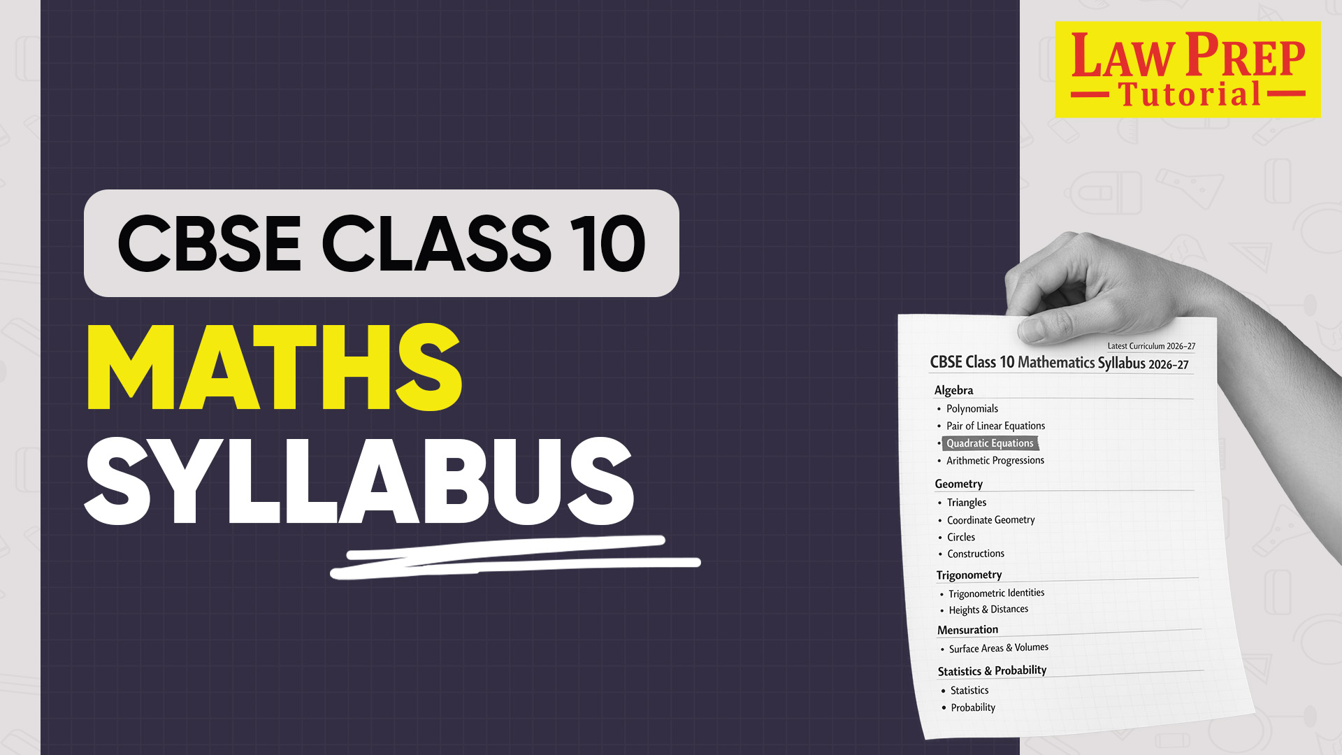 CBSE Class 10 Maths Syllabus