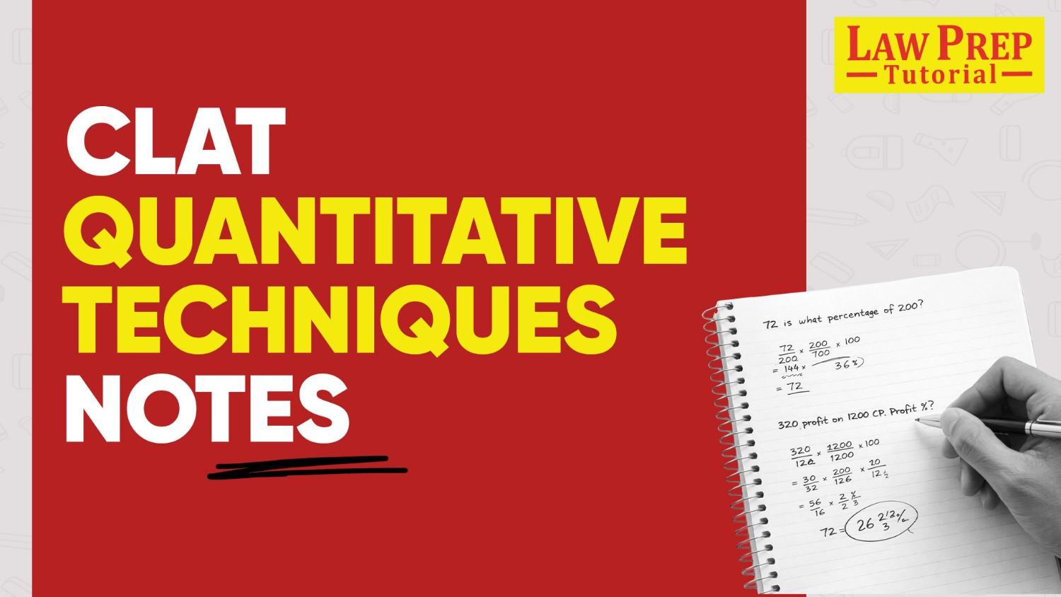 clat quantitative techniques notes