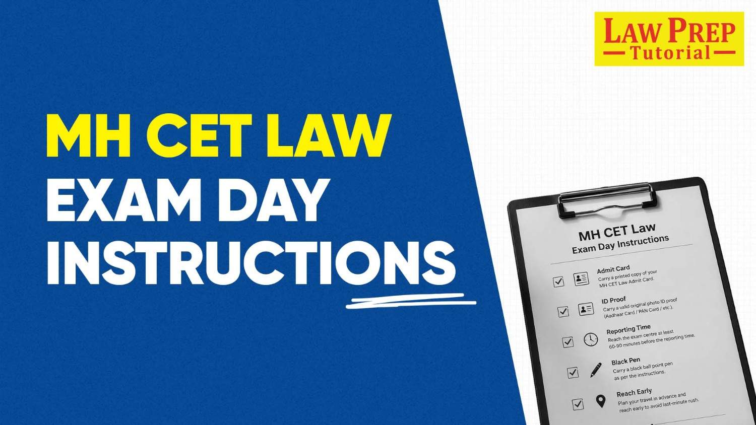 mh cet law exam day instructions