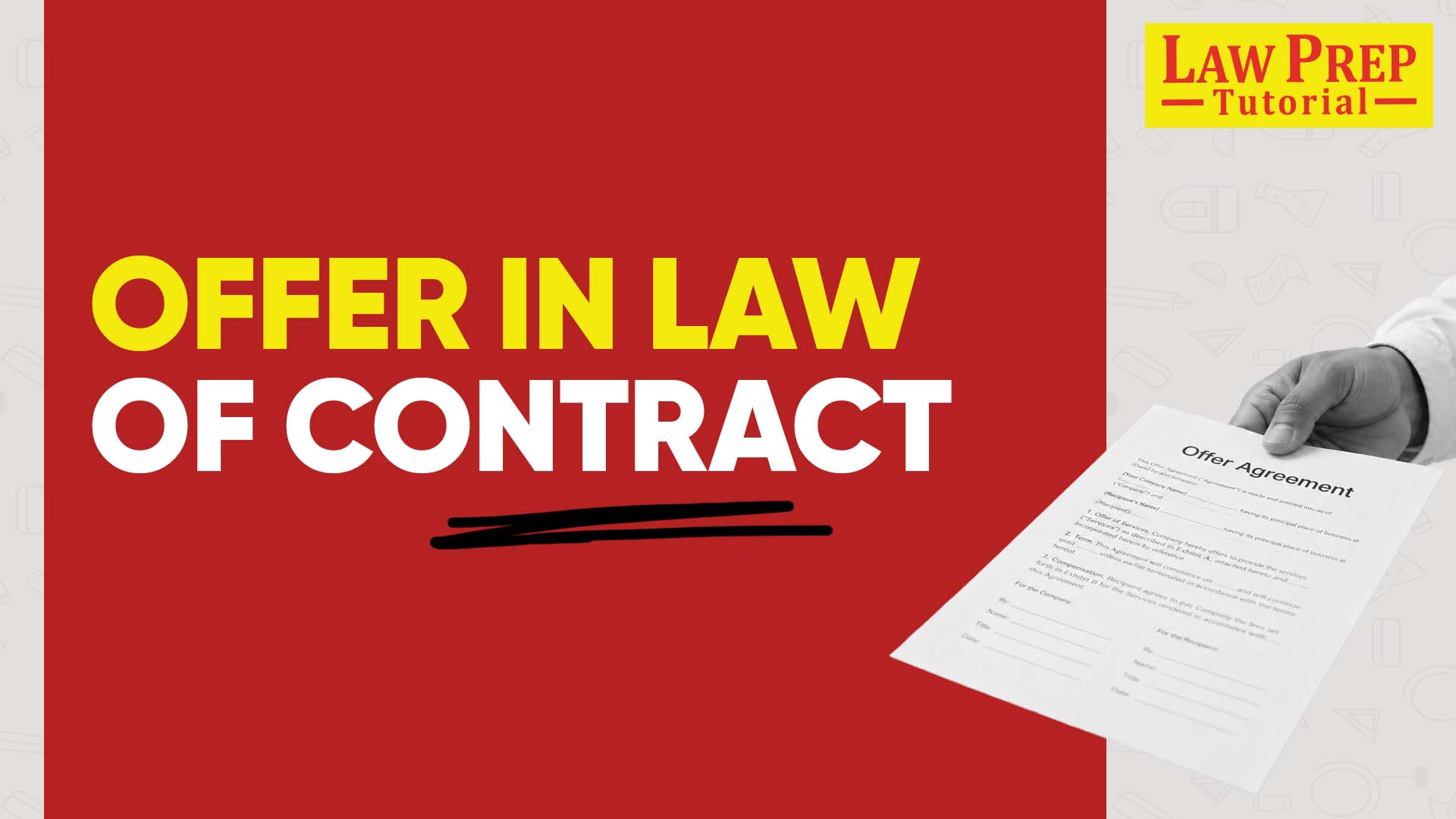 offer in law of contract