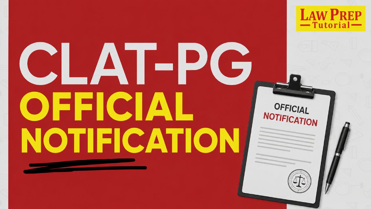 CLAT PG Official Notification | Law Prep Blog Banner
